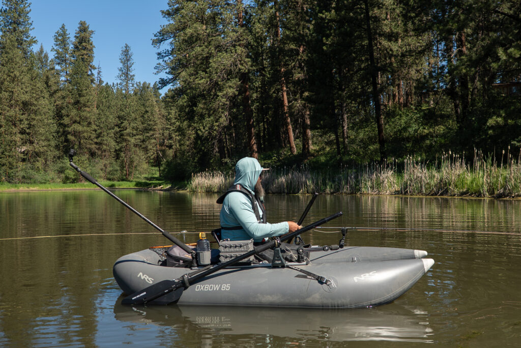 jameson in single person fishing raft