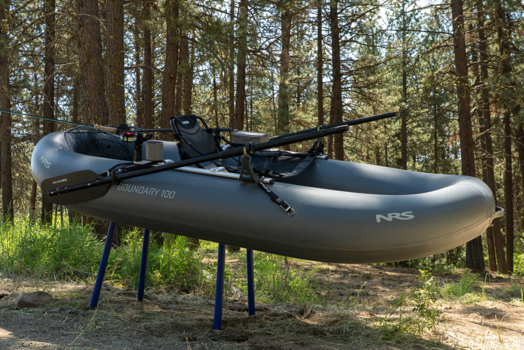 one person fishing raft