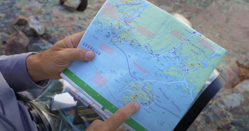 kayak map georgian bay bustard islands